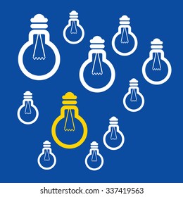light bulb idea vector illustration