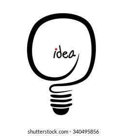 light bulb idea vector illustration
