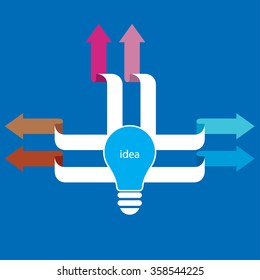 light bulb idea vector illustration
