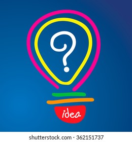 light bulb idea vector illustration