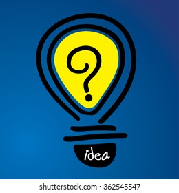 light bulb idea vector illustration