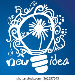 light bulb idea vector illustration
