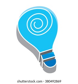 light bulb idea vector illustration 3D