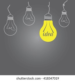 light bulb idea vector illustration