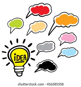 light bulb idea vector illustration.