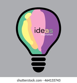 light bulb idea vector illustration. 
