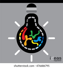 light bulb idea vector illustration.