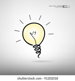 light bulb idea vector illustration