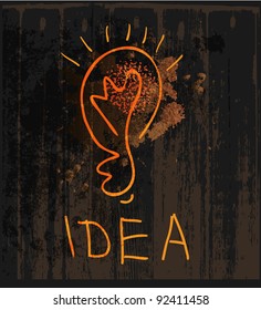light bulb idea vector illustration