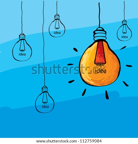 light bulb idea vector illustration
