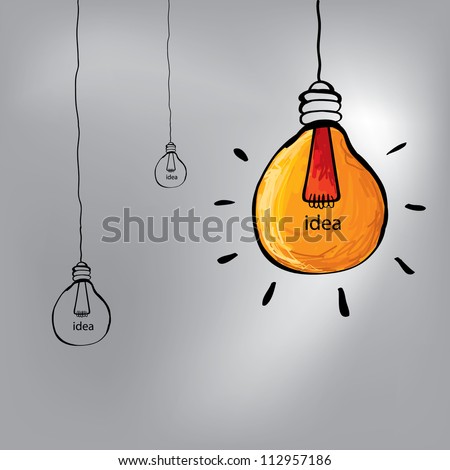 light bulb idea vector illustration