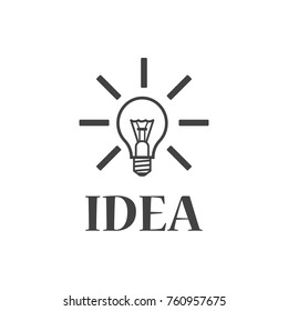Light bulb idea vector isolated on white background