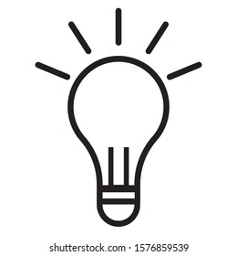Light bulb, idea web icon isolated on white background EPS Vector