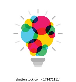 Light Bulb ideas Concept vector eps 10 in white background stock illustration