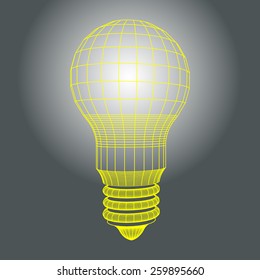 light bulb illuminates the darkness
