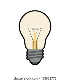light bulb illumination energy power icon. Isolated and flat illustration. Vector graphic