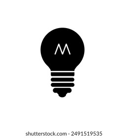 light bulb, illumination - vector icon