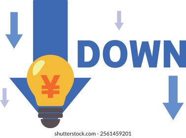 Light bulb illustration about electricity bill reduction