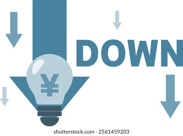 Light bulb illustration about electricity bill reduction