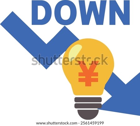 Light bulb illustration about electricity bill reduction