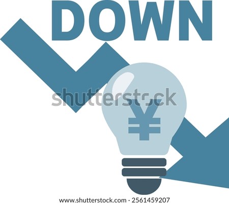 Light bulb illustration about electricity bill reduction