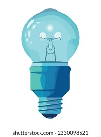 light bulb illustration design over white