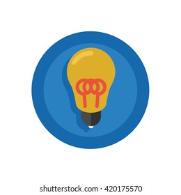 Light Bulb Illustration - Flat Icon