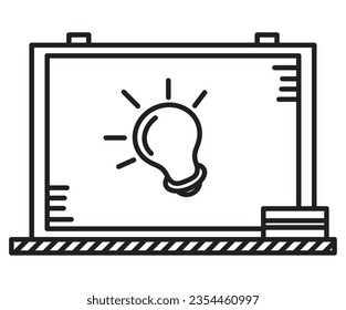 light bulb illustration over white