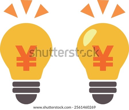 Light bulb illustration regarding electricity bill increase decrease