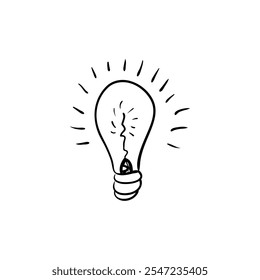 Light Bulb Illustration Representing Bright Ideas and Innovation
