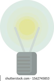 Light bulb, illustration, vector on white background.