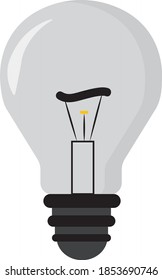 Light bulb, illustration, vector on white background