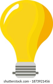 Light bulb, illustration, vector on white background