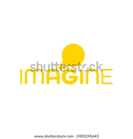 light bulb and imagine concept. lightbulb imagine logo. imagine concept for business, education world