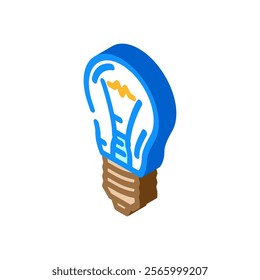 light bulb industry isometric icon vector. light bulb industry sign. isolated symbol illustration