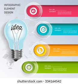Light bulb info graphic template concept.education and business concept design,can used for banner,infographic,data,presentation business,chart,sign,brochure,leaflet ,web.Vector illustration.