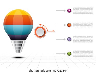 Light bulb infographic design