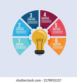 Light Bulb infographic design template