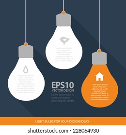 Light bulb infographic.  Vector illustration