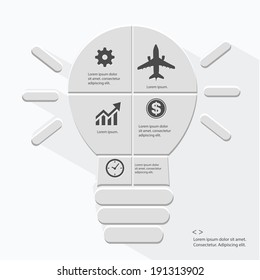 Light bulb Infographics design,vector