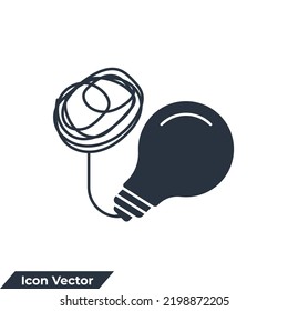 Light bulb innovation icon logo vector illustration. solution symbol template for graphic and web design collection