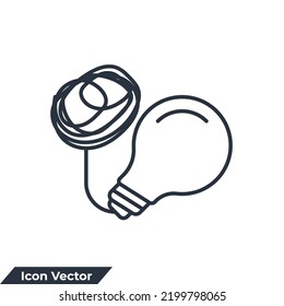 Icono de innovación de bombilla de luz ilustración vectorial del logotipo. plantilla de símbolo de solución para colección de diseño gráfico y web