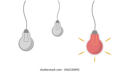 Light bulb. Innovation Idea bulb icon in flat. Business loading concept. Vector illustration.