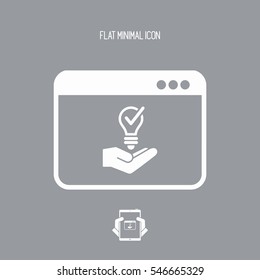 Light bulb - Innovative idea - Vector icon for computer website or application