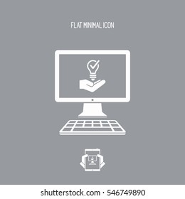 Light bulb - Innovative idea - Vector icon for computer website or application