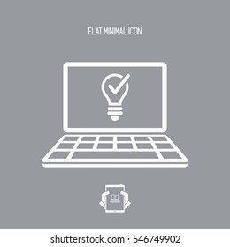 Light bulb - Innovative idea - Vector icon for computer website or application