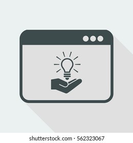 Light bulb - Innovative idea - Vector icon for computer website or application