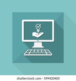 Light bulb - Innovative idea - Vector icon for computer website or application