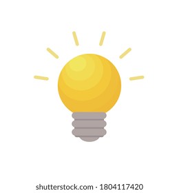 Icono vectorial de inspiración de la bombilla de luz