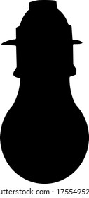 Light bulb insulated all in black